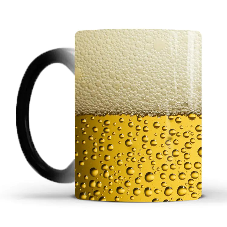 Color-Changing Ceramic Mug for Coffee and Beer