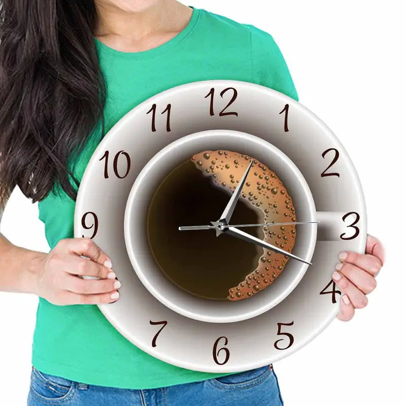 Coffee-Inspired Creative Cafe Wall Clock for Home Decor