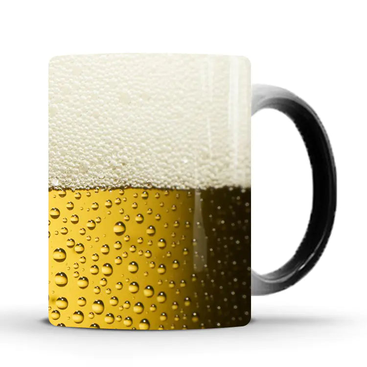 Color-Changing Ceramic Mug for Coffee and Beer