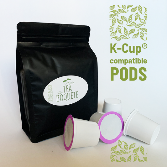 Black tea and peppermint blend pods for Keurig brewers K-Cup compatible capsules