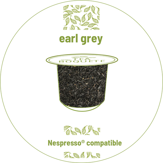 Earl grey black tea pods for Nespresso brewers OriginalLine compatible capsules