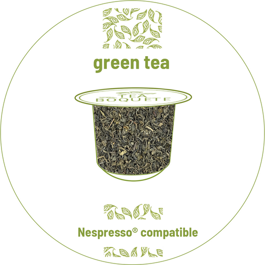 Green tea pods for Nespresso brewers OriginalLine compatible capsules