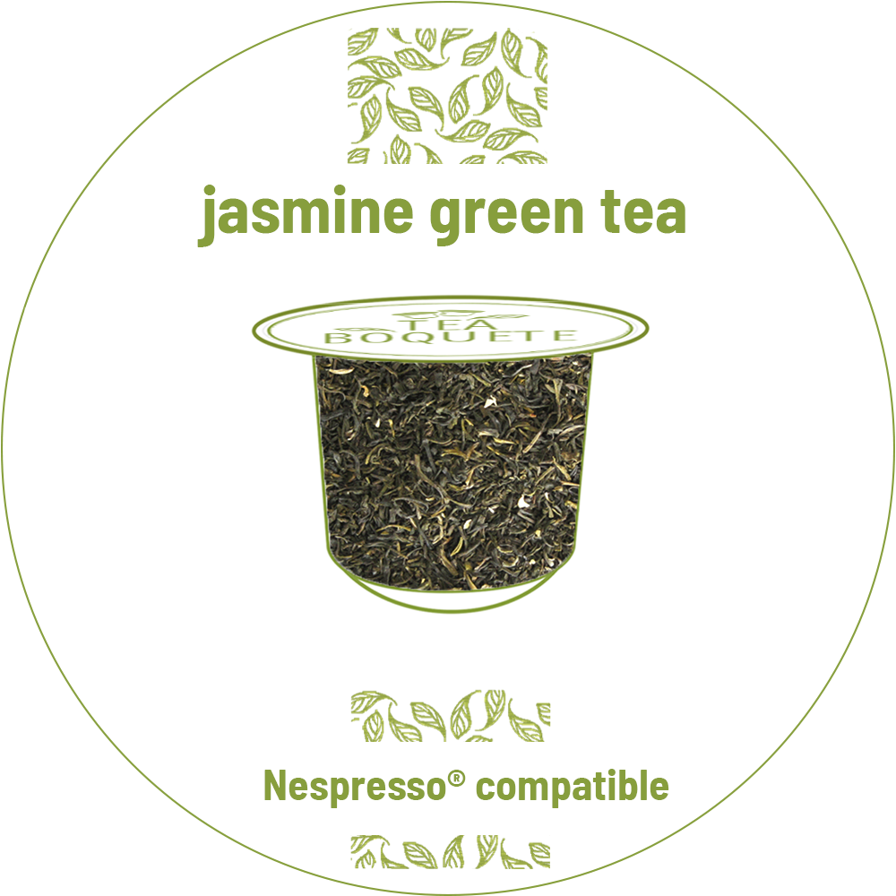 Jasmine green tea pods for Nespresso brewers OriginalLine compatible capsules