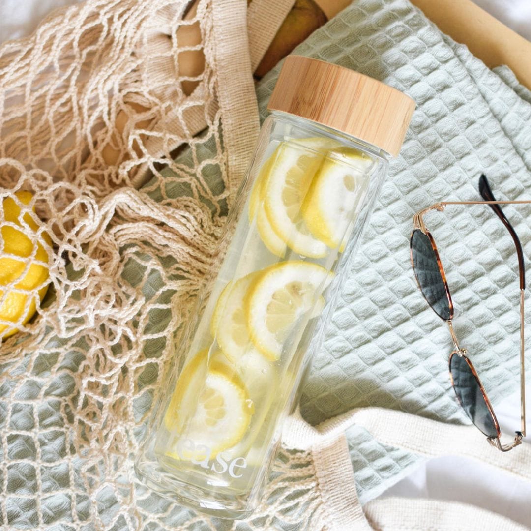 3 in 1 Sustainable Glass and Bamboo Tea Tumbler