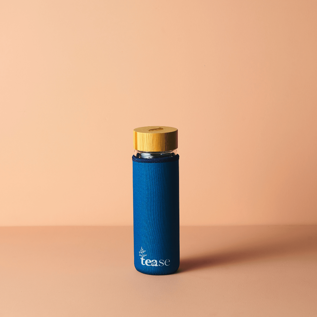 3 in 1 Sustainable Glass and Bamboo Tea Tumbler