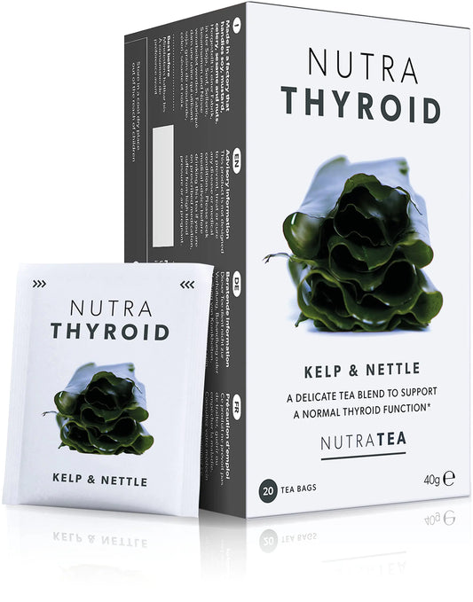 NUTRATHYROID - Thyroid Health Tea | Metabolism Tea - Providing Thyroid Support - Includes Kelp Bladderwrack & Ashwagandha - 20 Enveloped Tea Bags - by Nutra Tea - Herbal Tea